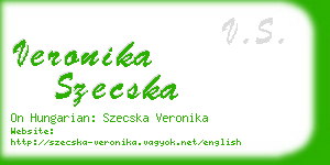 veronika szecska business card